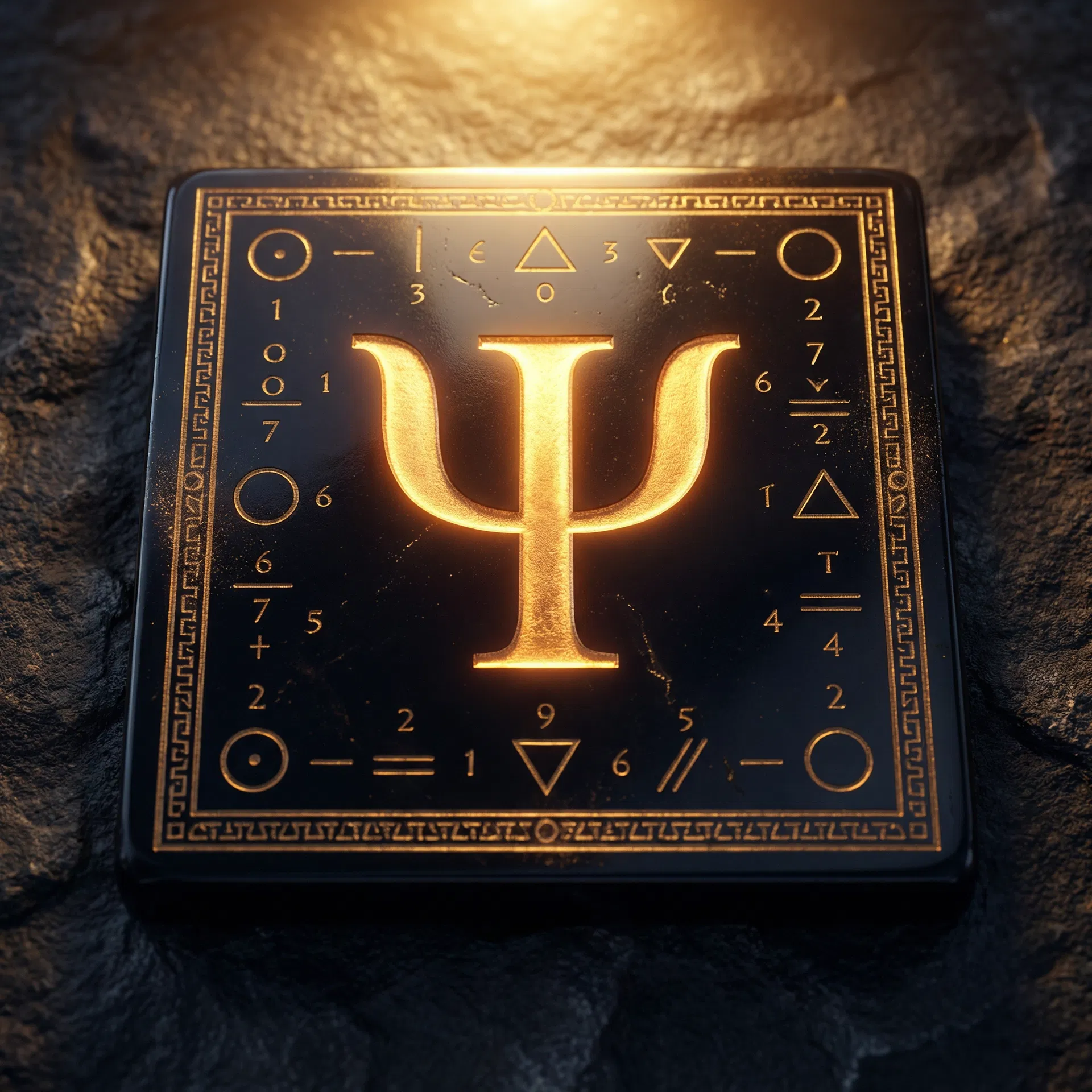 Oracle of Delphi card — Pythia consulting the gods