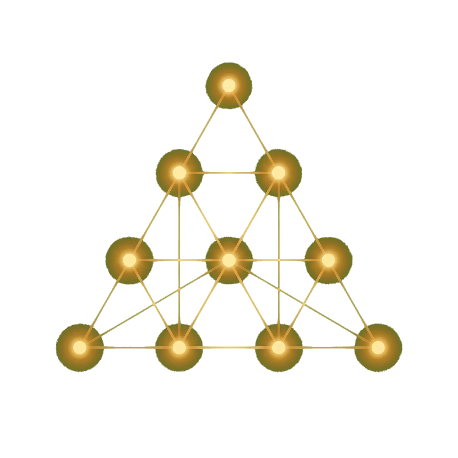 Tetractys — the Pythagorean sacred triangle of ten dots